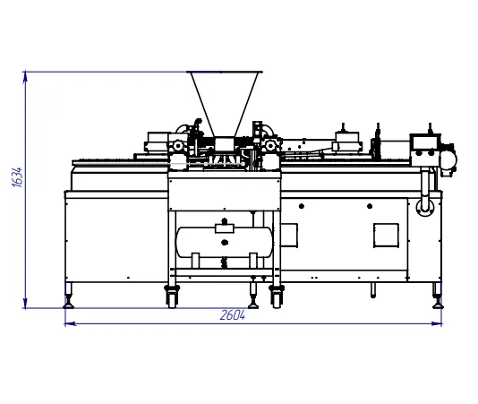 Жарочная линия-комплекс ЖК-1000 для изготовления и жарки оладий, котлет, котлет для бургеров, сырников и пирожков