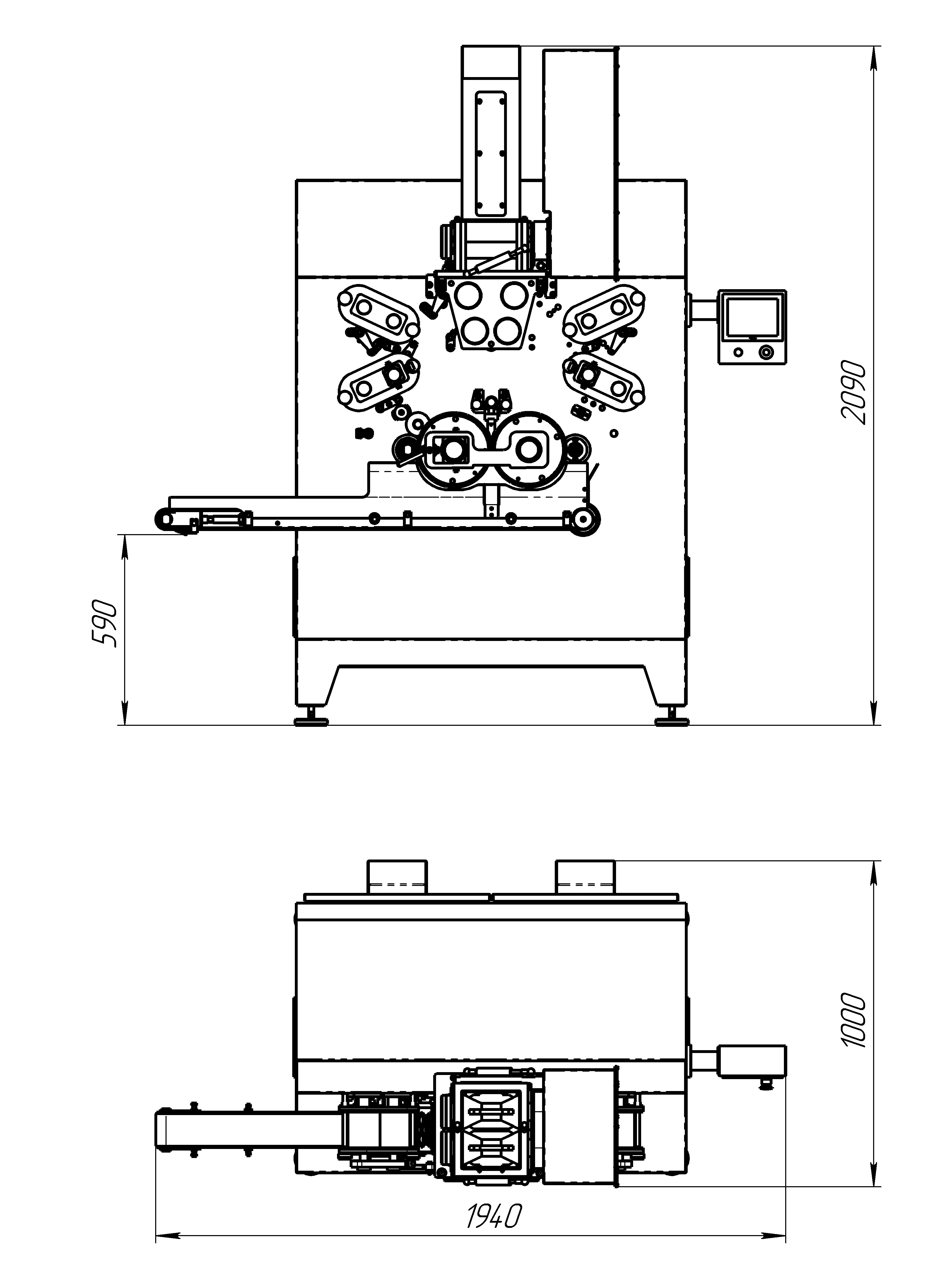 Аппарат для изготовления пельменей и вареников СД-800 МОНОБЛОК