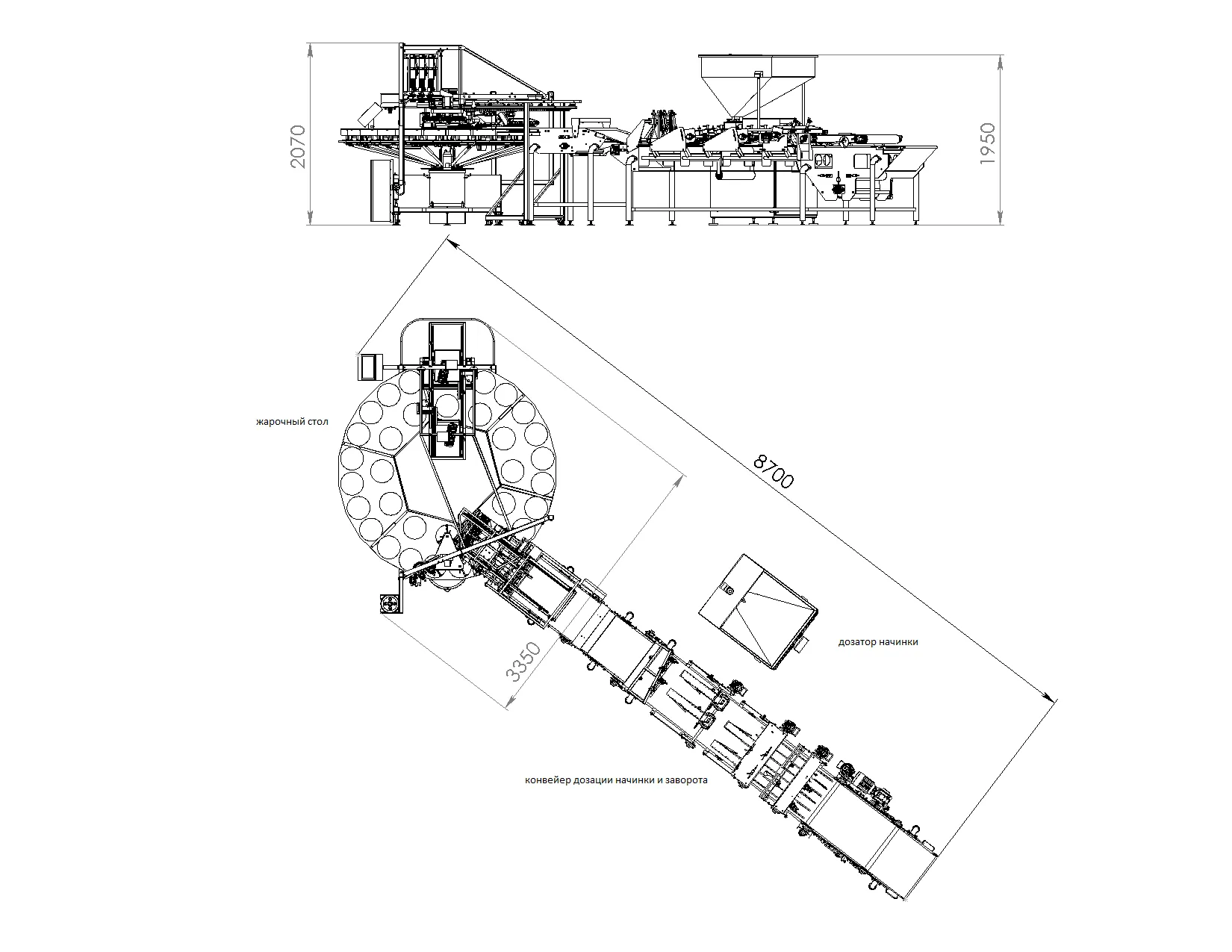 Аппарат для изготовления блинов БЛК-1200 ОПТИ